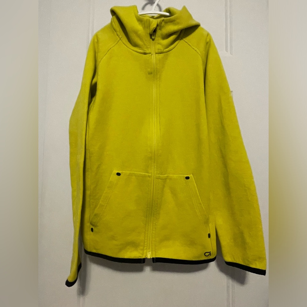 GAP Fit Bright Yellow Activewear Zip Hoodie for Kids Size Large 11-12y - Picture 2 of 10